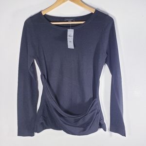 ANN TAYLOR black merino wool sweater in size MP